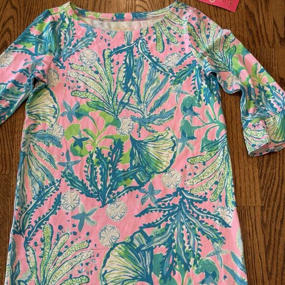 Lilly Pulitzer NEW UPF 50 Mini Sophie Ruffle Dress Large 10-12 MANDEVILLA BABY - Picture 2 of 10